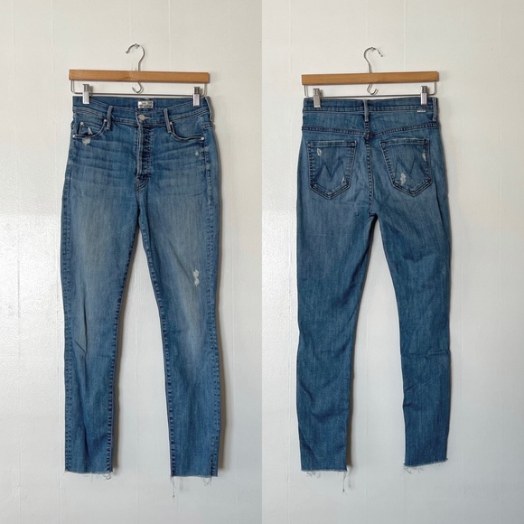 MOTHER The Stunner Ankle Fray Jeans in Graffiti Girl - Picture 8 of 16